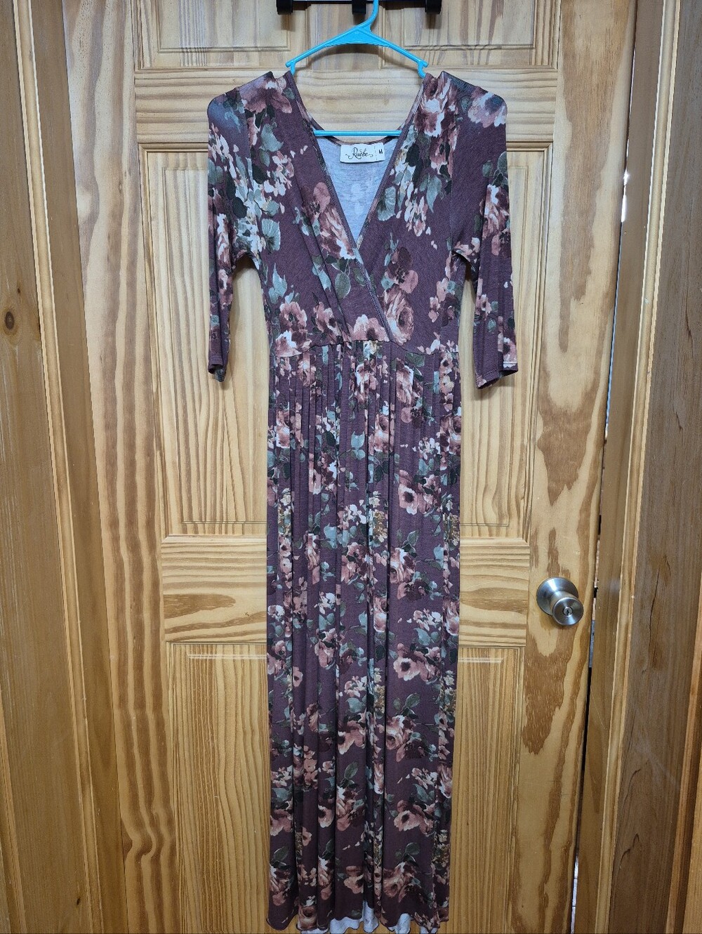 Ruche Floral Maxi Dress